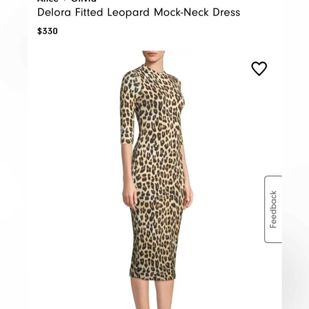 Alice + Olivia leopard dress. Size 2. Brand new with tags